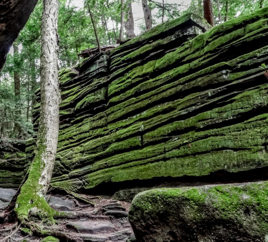 A view of the ledges at Cuyahoga Valley National Park in Ohio. This is one of five National Parks in the Midwest.