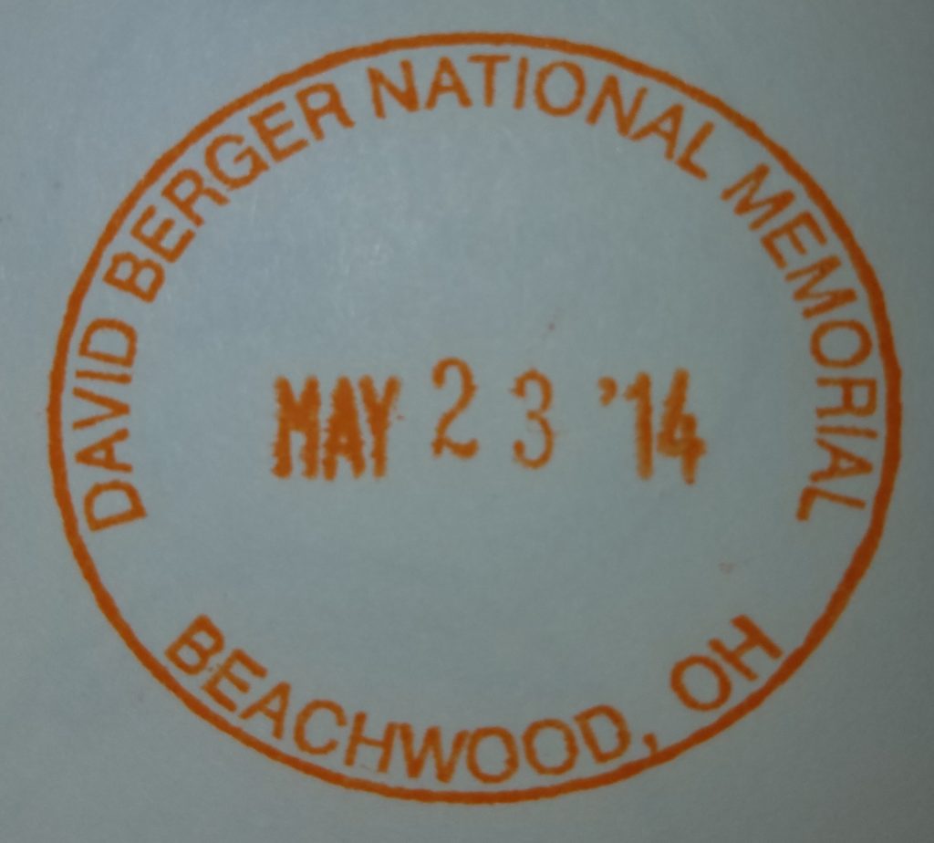 Commemorate your visit to the David Berger National Memorial with a National Park Passport Stamp.