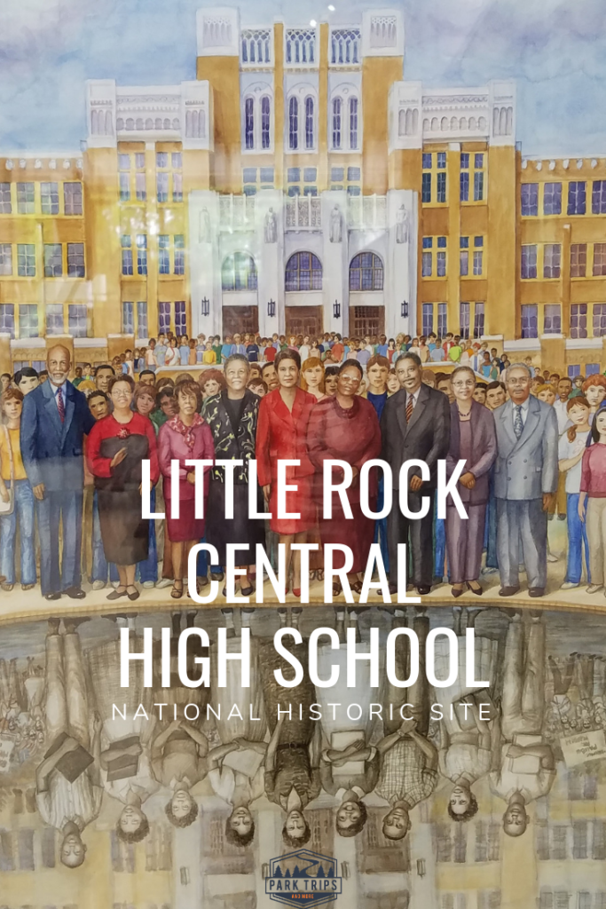 Little Rock Central High School National Historic Site is a beautiful place to remember the contributions of the Little Rock Nine. These nine courageous African-American students integrated the High School in 1957, altering the course of education in the south for decades to come. #FindYourPark #ParkTripsAndMore #History #Travel