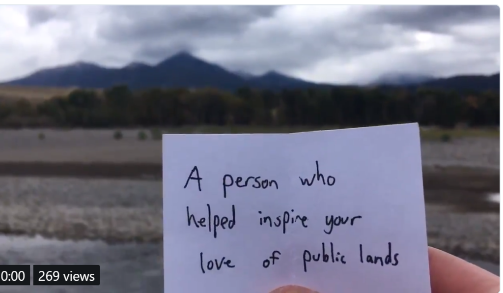 #NatureWritingChallenge A person who helped inspire your love of public lands. One hour. Unedited. Go!