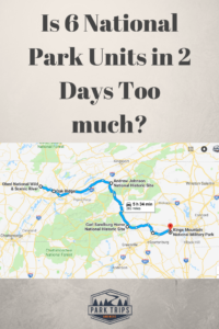How much is too much activity to pack into a vacation? We address this in a case study featuring Obed Wild and Scenic River, Oak Ridge - Manhattan Project Site, Andrew Johnson National Historic Site, Kings Mountain, Cowpens, and Carl Sandburg Home National Historic Site. #FindYourPark #ParkTripsAndMore #NationalParks