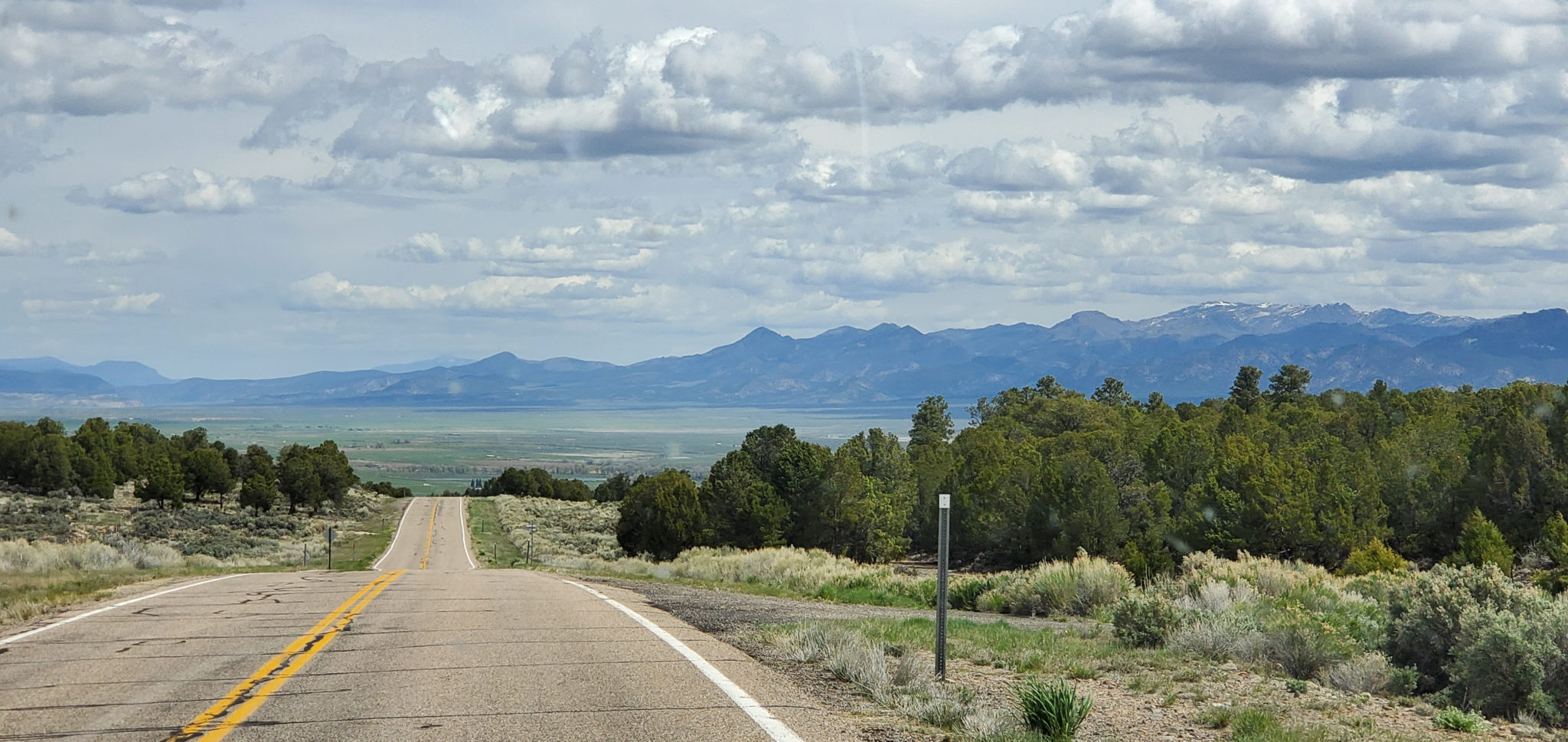 Open road between Great Basin National Park and Brian Head, Utah.