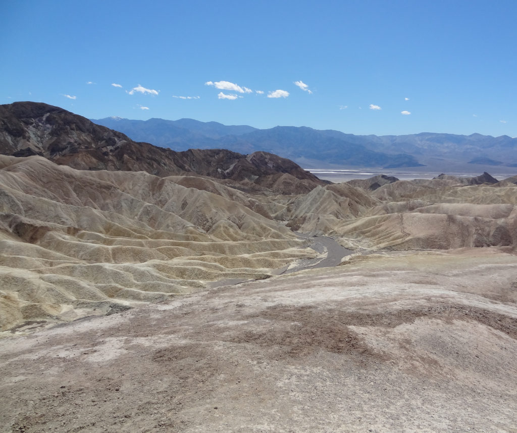 A view from Zabriskie Point at Death Valley National Park in California.