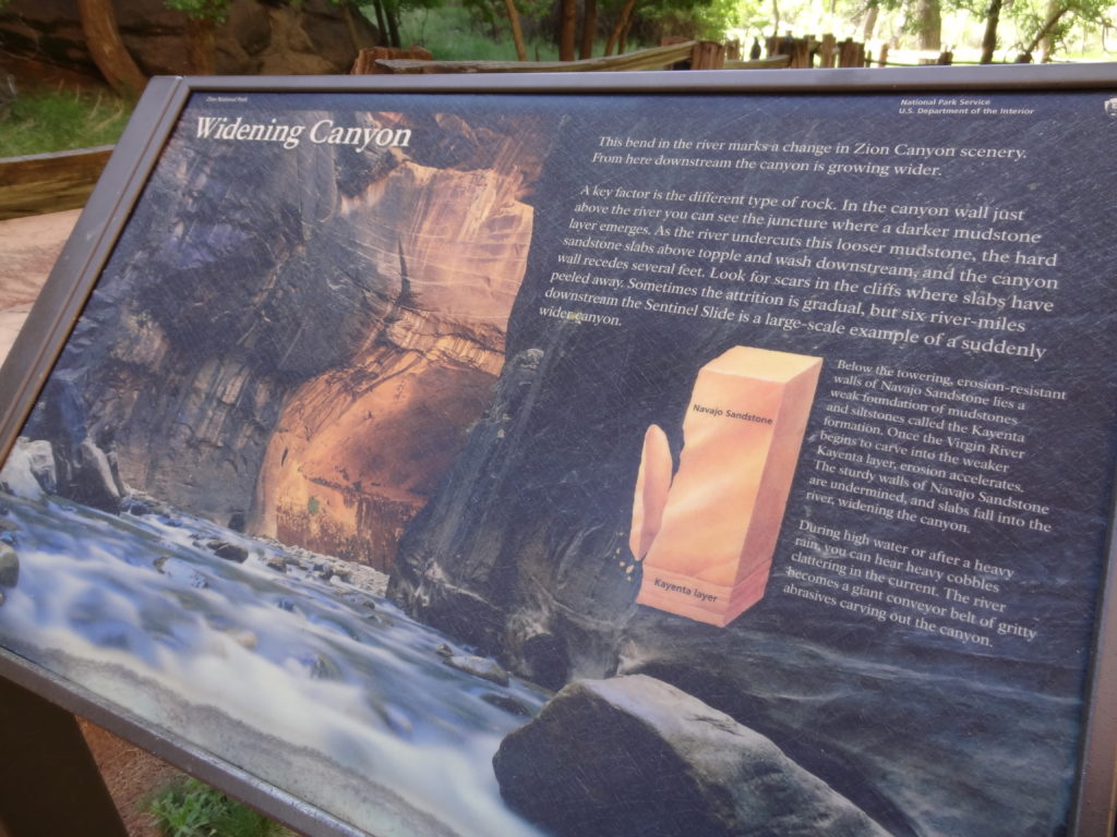 Information on how the Zion Canyon was formed