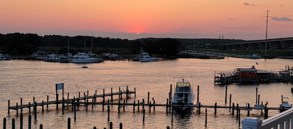 Sunset over the Chesapeake Bay along Kent Island. We loved the Eastern Shore in Maryland!