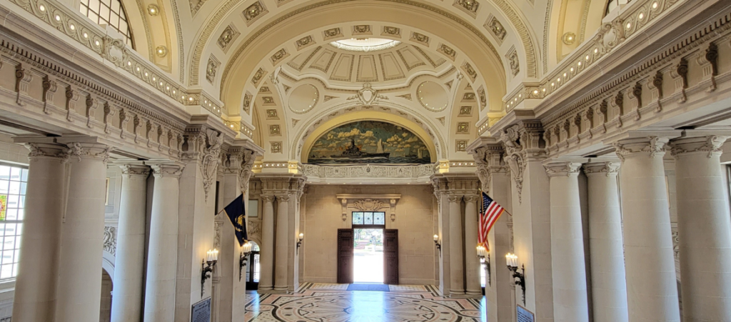 The rotunda in Bancroft Hall is absolutely stunning! Bancroft Hall serves as a residence hall for the Naval Academy students. I can imagine feeling honored each and every time I passed through these doors.